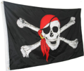 Piraten vlag Skull Red 160 x 90 cm