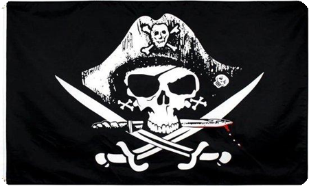 Piraten vlag Skull Swords 160 x 90 cm