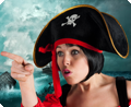Piratenhoed Captain Dead / hoed piraat