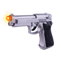 Pistool zilver met licht en geluid