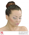 Pk  6 SILVER FASHION TATTOO EYELASHES in box with glass bottle glue