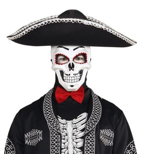 plastic Day of the Dead mask
