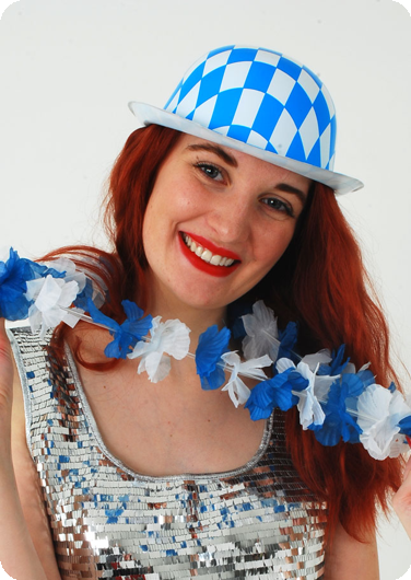 Plastic bolhoed geruit blauw of rood