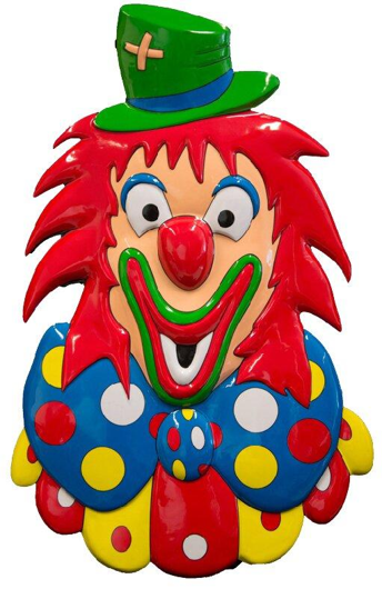 plastic deco clown met hoed