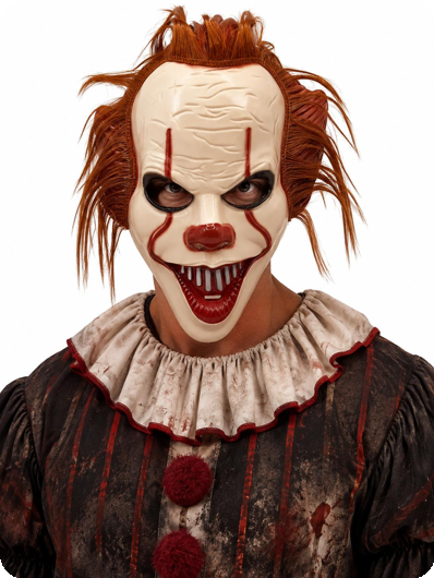 Plastic Halloween clown mask