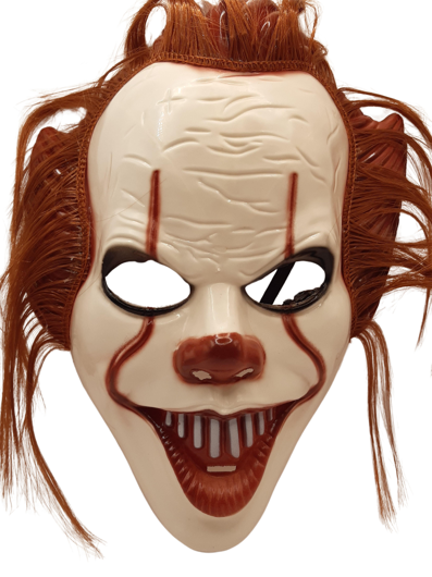 Plastic halloween clown masker