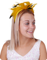 Plume de pièce de cheveux Jaune