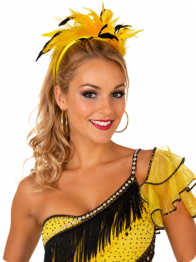 Plume de pièce de cheveux Jaune