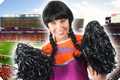 Pom poms zwart 2 stuks