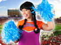 Pompons Bleu clair