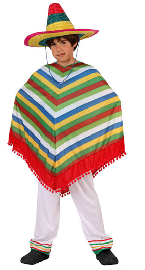 Poncho et pantalon mexicain 
