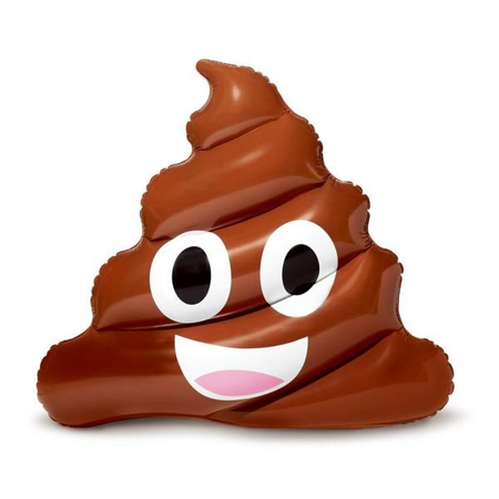 poop emoji opblaasbaar 122x108x28cm