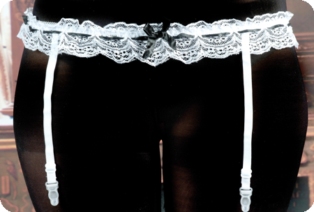 Porte-Jarretelles blanc-noir