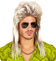 Pruik met nektapijt Johnny