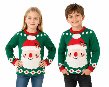 Pull de Noël avec Père Noël pour les enfants