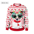 Pull de Noël chien avec lunettes