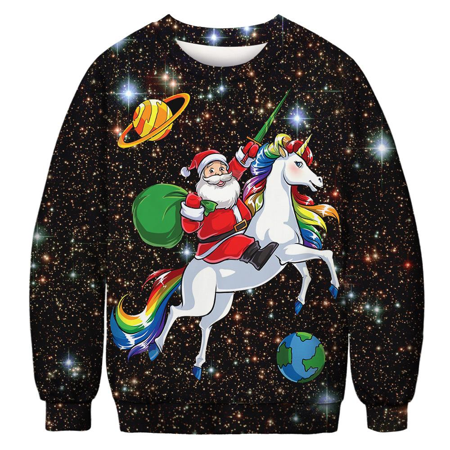 Pull de Noël licorne dans l’espace
