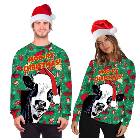Pull de Noël Moooory avec vache