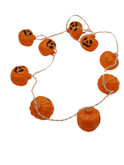 Pumpkin necklace with light