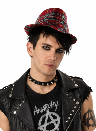 Punk hat with Scottish Tartan