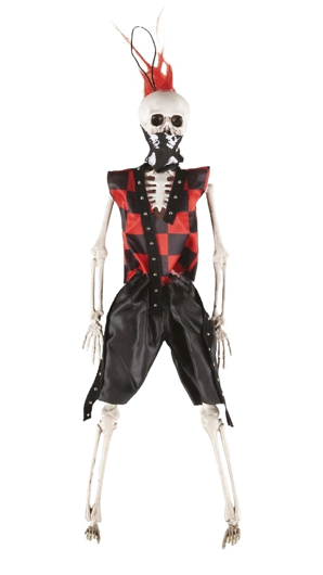 Punk Skelet Man - Rood - 40cm