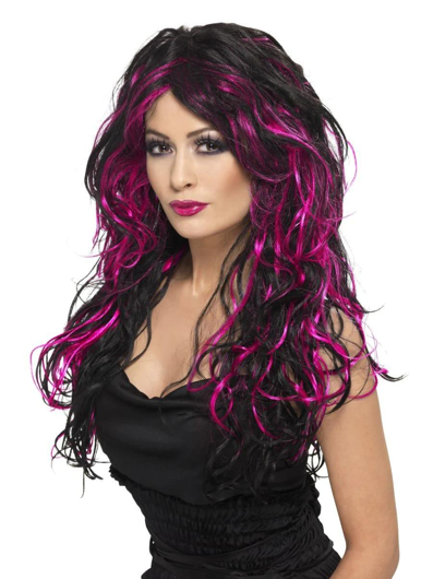 Purple gothic fizzy wig