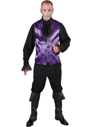 Purple undervest with spider web Print