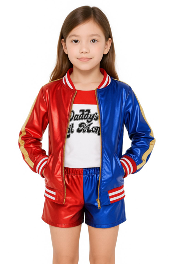 Quinn costume bleu rouge pour fille