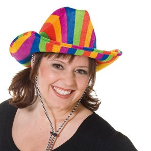 rainbow cowboy hat