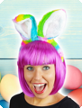 Rainbow rabbit ears