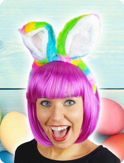 Rainbow rabbit ears