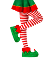 red and white striped tights