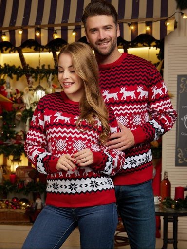 red luxury Christmas sweater