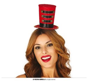 red majorette hat on diadem