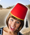 Red marrocan fez hat