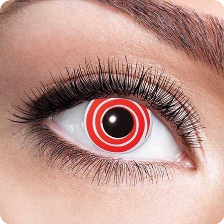Red Spiral Weekly Contact Lenses