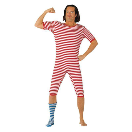 red white striped swimsuit