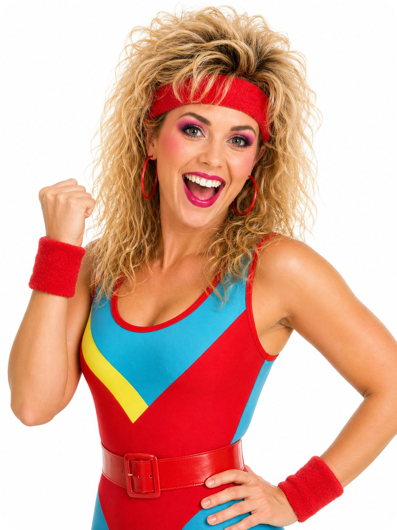 Red Wristbands and Headband Set