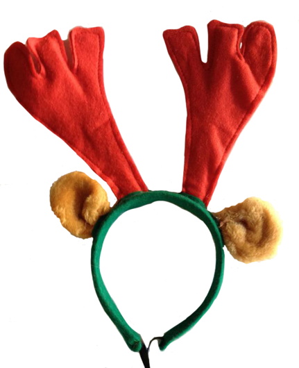 Reindeer antler with ears on hairband