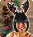 Rendier diadeem luxe met kerstballen