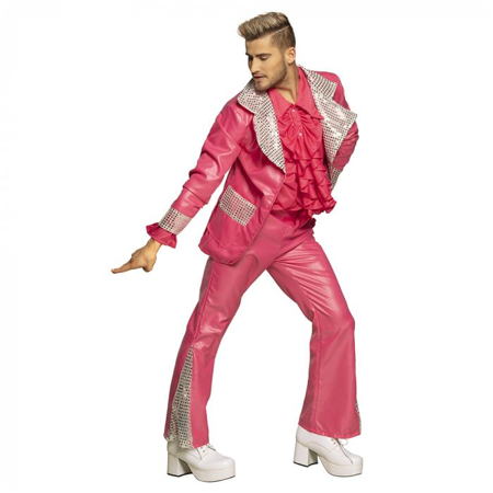 Retro Disco Outfit voor Heren in Fuchsia