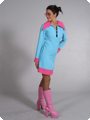 Robe années 60 turquoise
