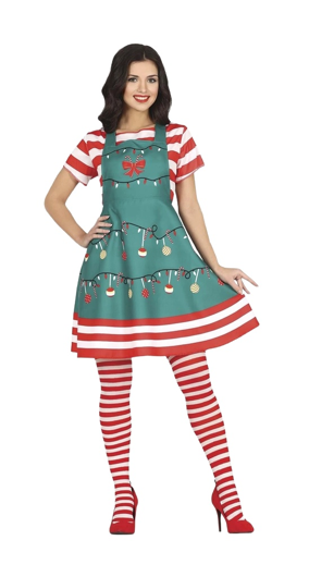 robe de Noël courte avec imprimé