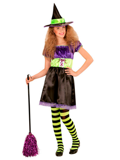 Robe de sorcière avec le chapeau pour des filles
