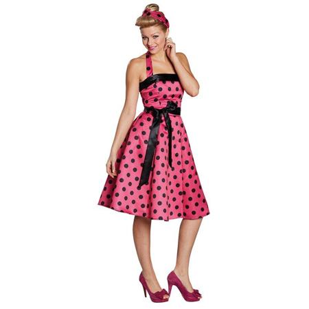 Robe des années 50 rose noir