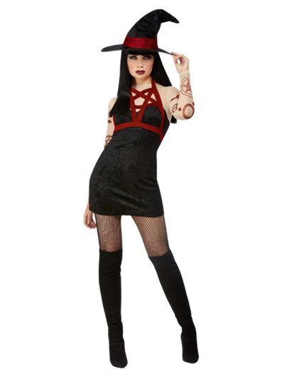Robe sexy de sorcière satanique pour Halloween
