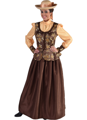 Robe Victorien deluxe brun femme