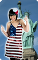 Robe à paillettes usa