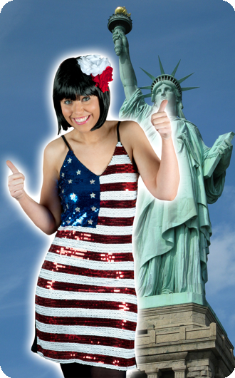 Robe à paillettes usa