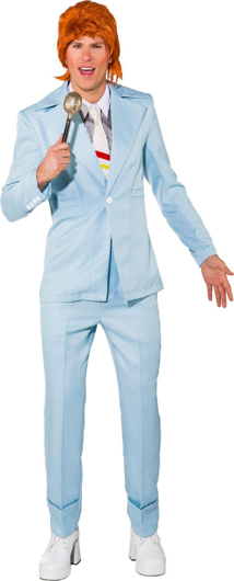 Rockstar Lichtblauw disco pak voor heren